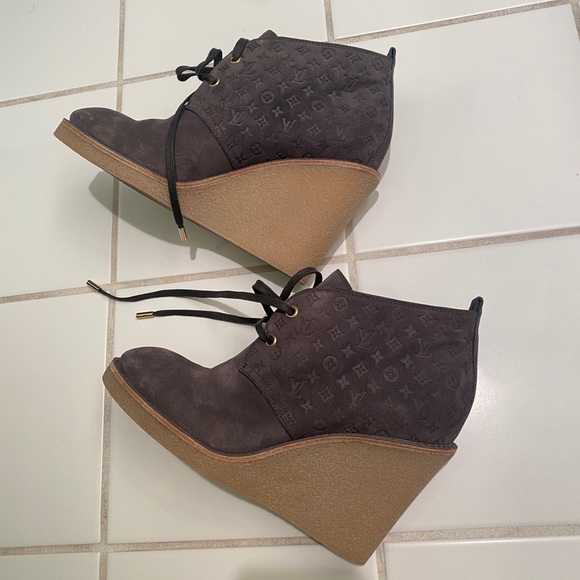 Louis Vuitton Stride Monogram Wedges - Picture 1 of 12